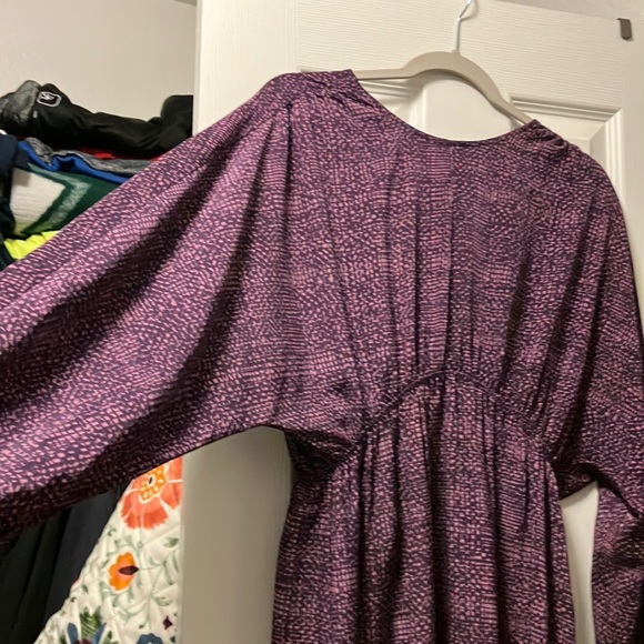 Prologue Purple Ruched Dolman Sleeve Sweater Dress - Picture 2 of 8